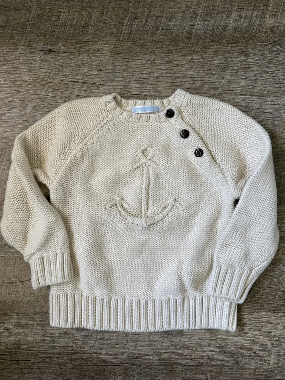 Janie and Jack Nautical Cream Sweater Size 3T/4T